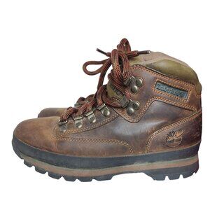 Vintage Timberland Euro Hiker Trail Hiking Athletic Ankle Leather Boots Size 6.5